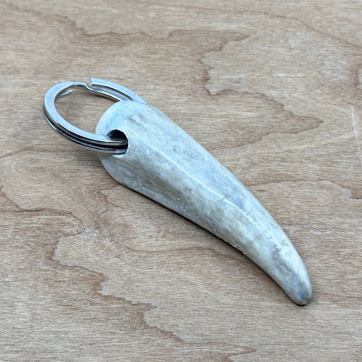 Real Antler Keychains - keychain split key ring with real antler tip in a variety of sizes - made in Montana by 406 Antlery