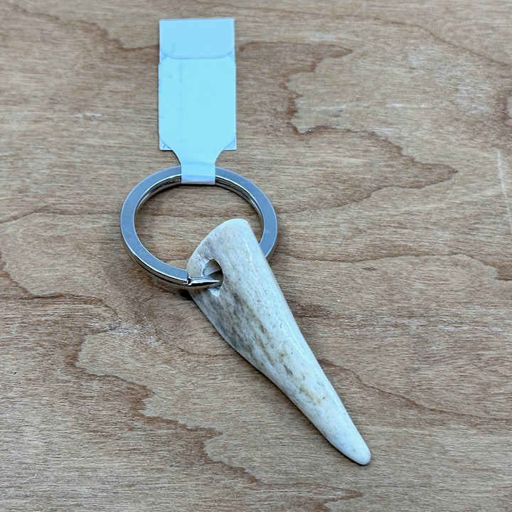 Real Antler Keychains - keychain split key ring with real antler tip in a variety of sizes - made in Montana by 406 Antlery