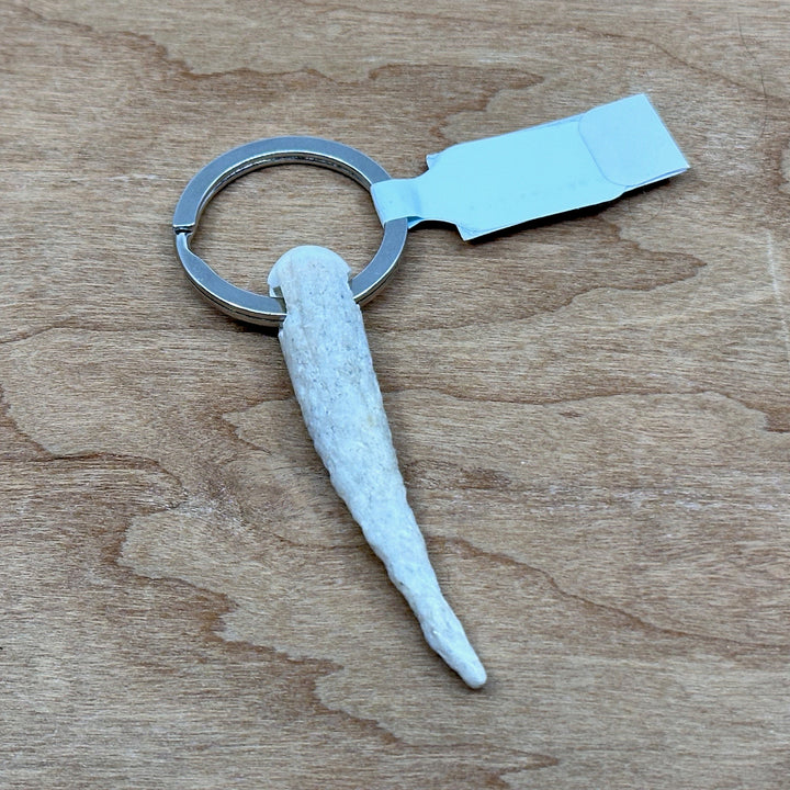 Real Antler Keychains - keychain split key ring with real antler tip in a variety of sizes - made in Montana by 406 Antlery