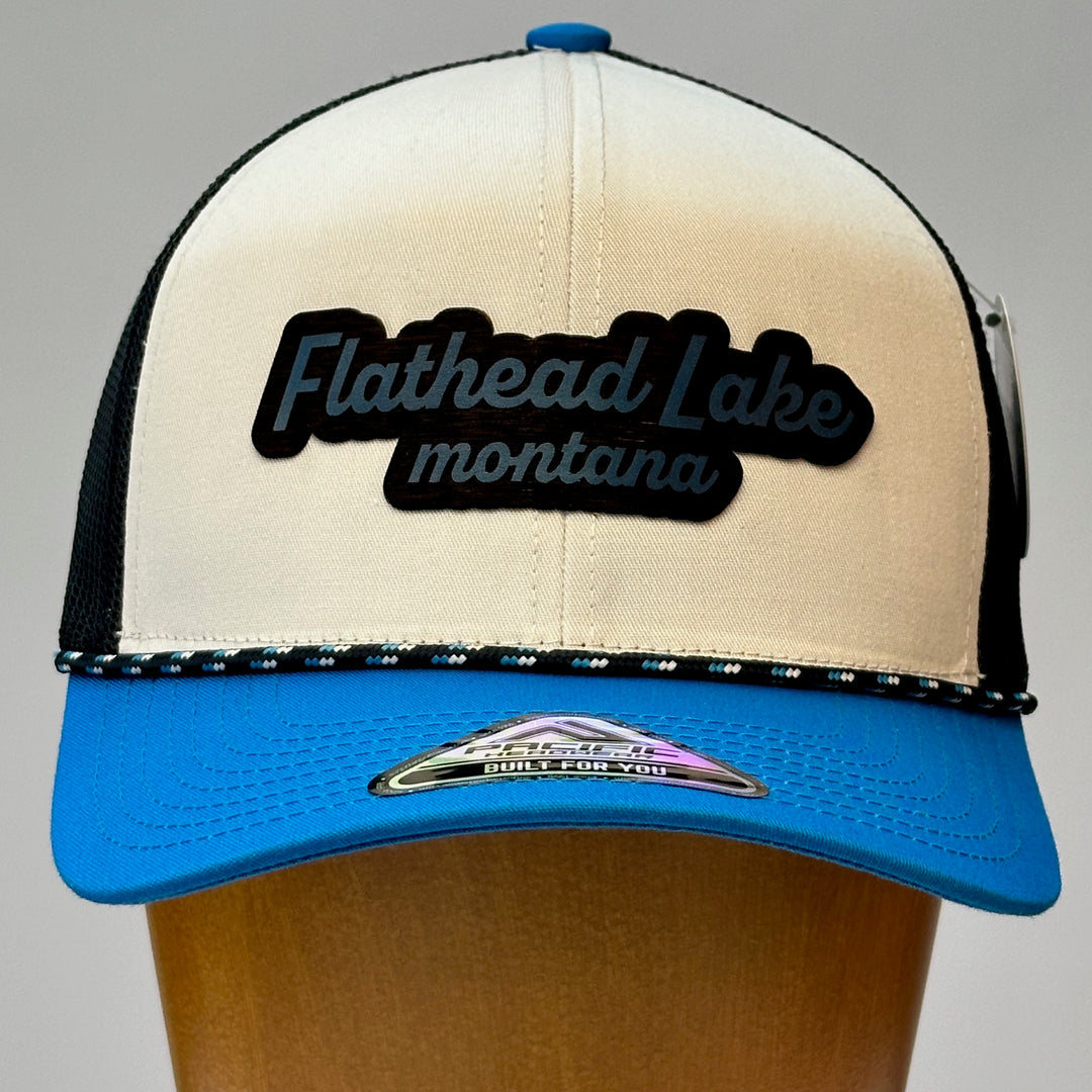 Celebrate Flathead Lake with this hand-dyed leather patch hat. Montana-made, durable, and stylish. Captains Hat