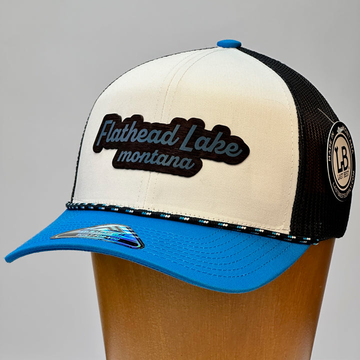 Celebrate Flathead Lake with this hand-dyed leather patch hat. Montana-made, durable, and stylish. Captains Hat