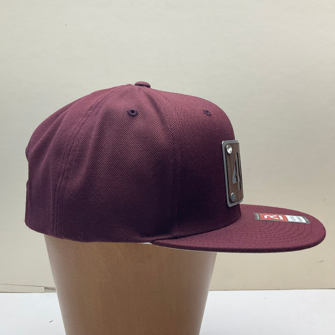 406 Walnut Wood & Anodized Aluminum Richardson Flat Bill Hat