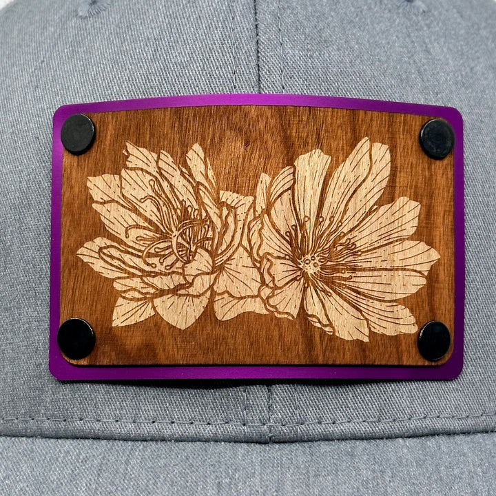 Bitterroot Wood Patch Grey & White Trucker Hat