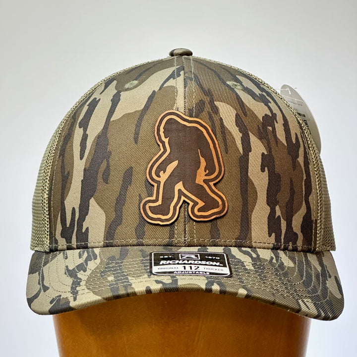 Sasquatch Leather Patch Mossy Oak Richardson Trucker Hat