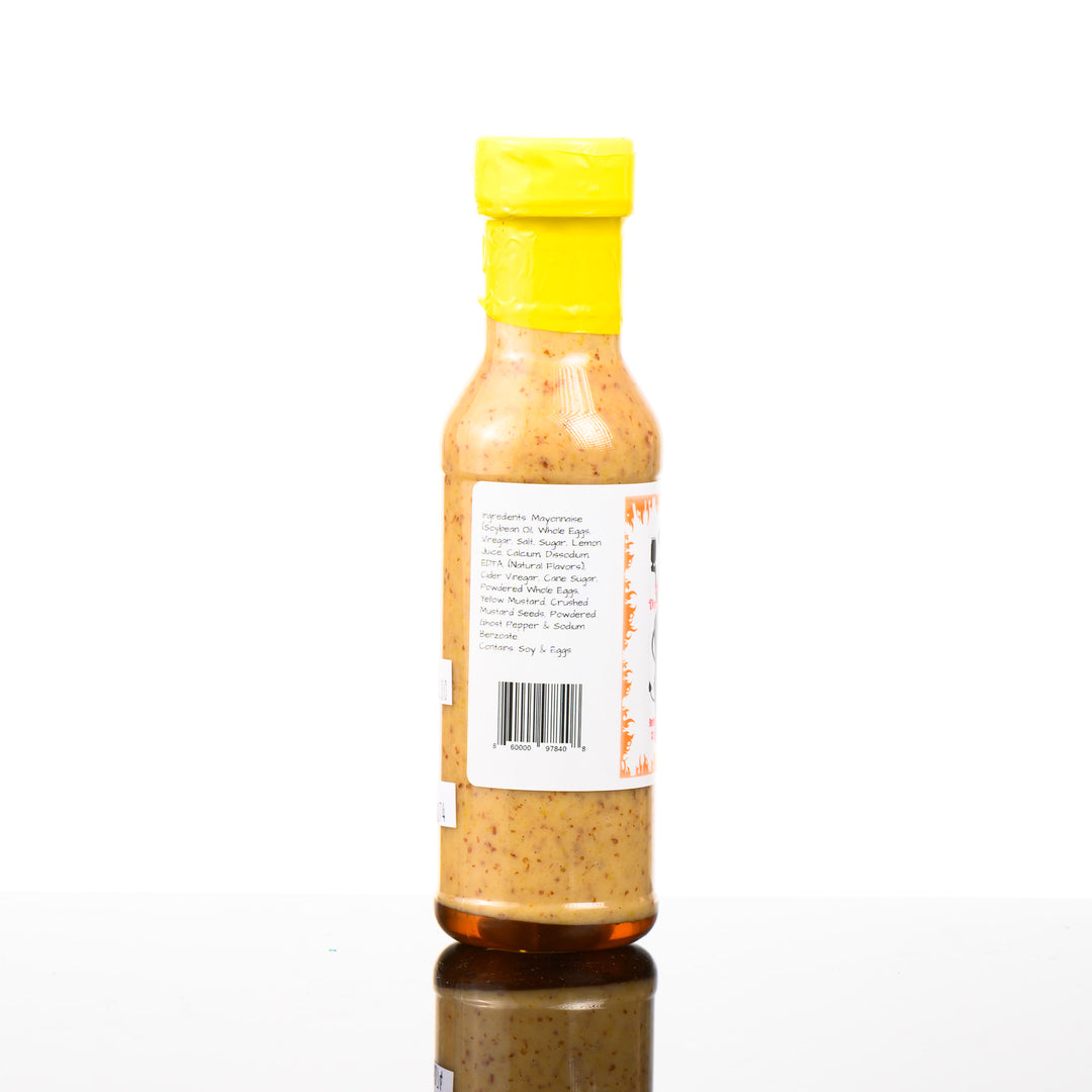 13 fl oz bottle of Vi's Smokin' Hot Dippin Mustard, ingredients