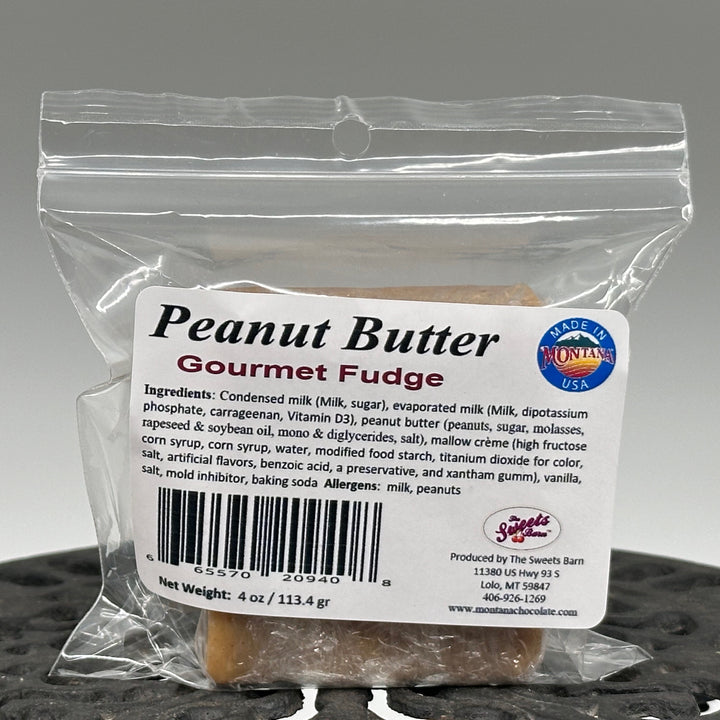 Lolo Sweets Barn Peanut Butter Fudge - 4 oz of Montana made chocolate gift goodness