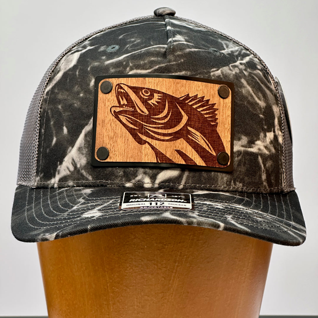 made in montana mahogany wood veneer richardson trucker hat