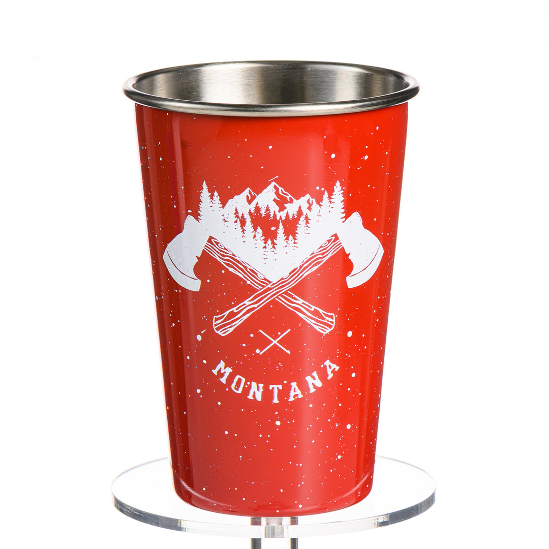 Montana Lumberjack Stainless Steel Outdoor/Festival Cup