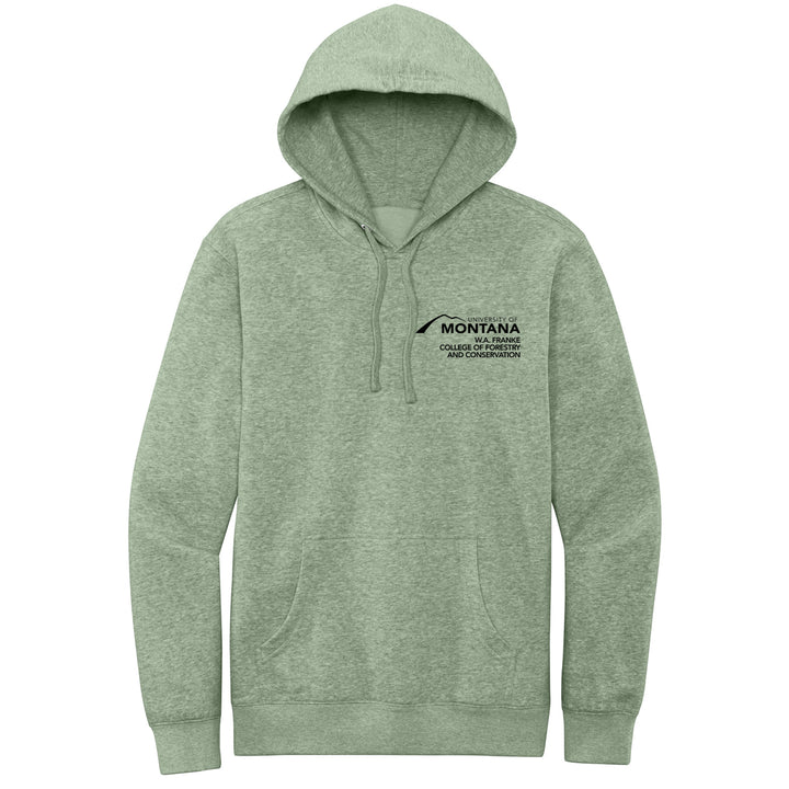 Fleece Hooded Sweatshirt - W.A. College of Forestry & Conservation Circle Logo, sales of which support environmental education, research, and conservation efforts at The University of Montana. Made in Missoula, MT