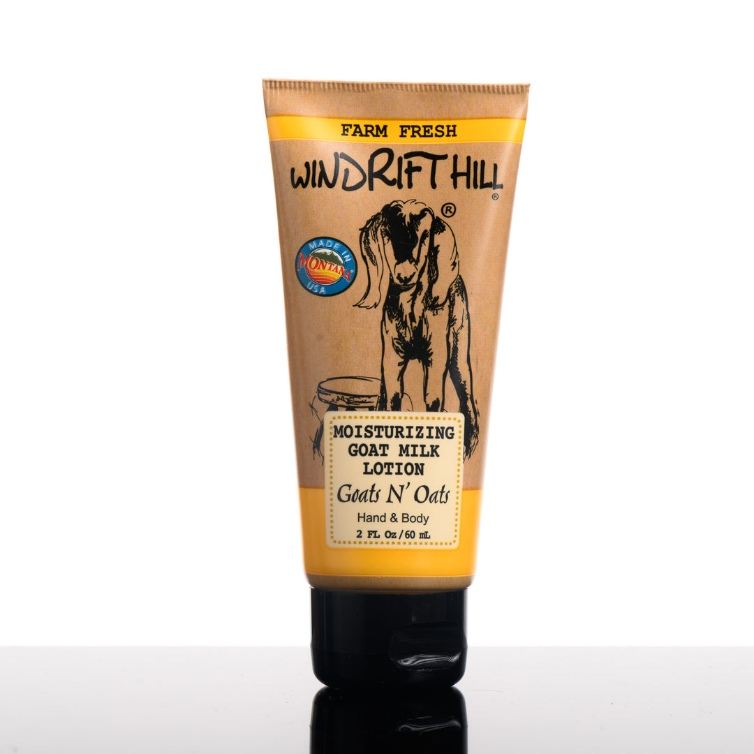 Windrift Hill Montana Made Goats N Oats luxury lotion 2 oz squeeze tube