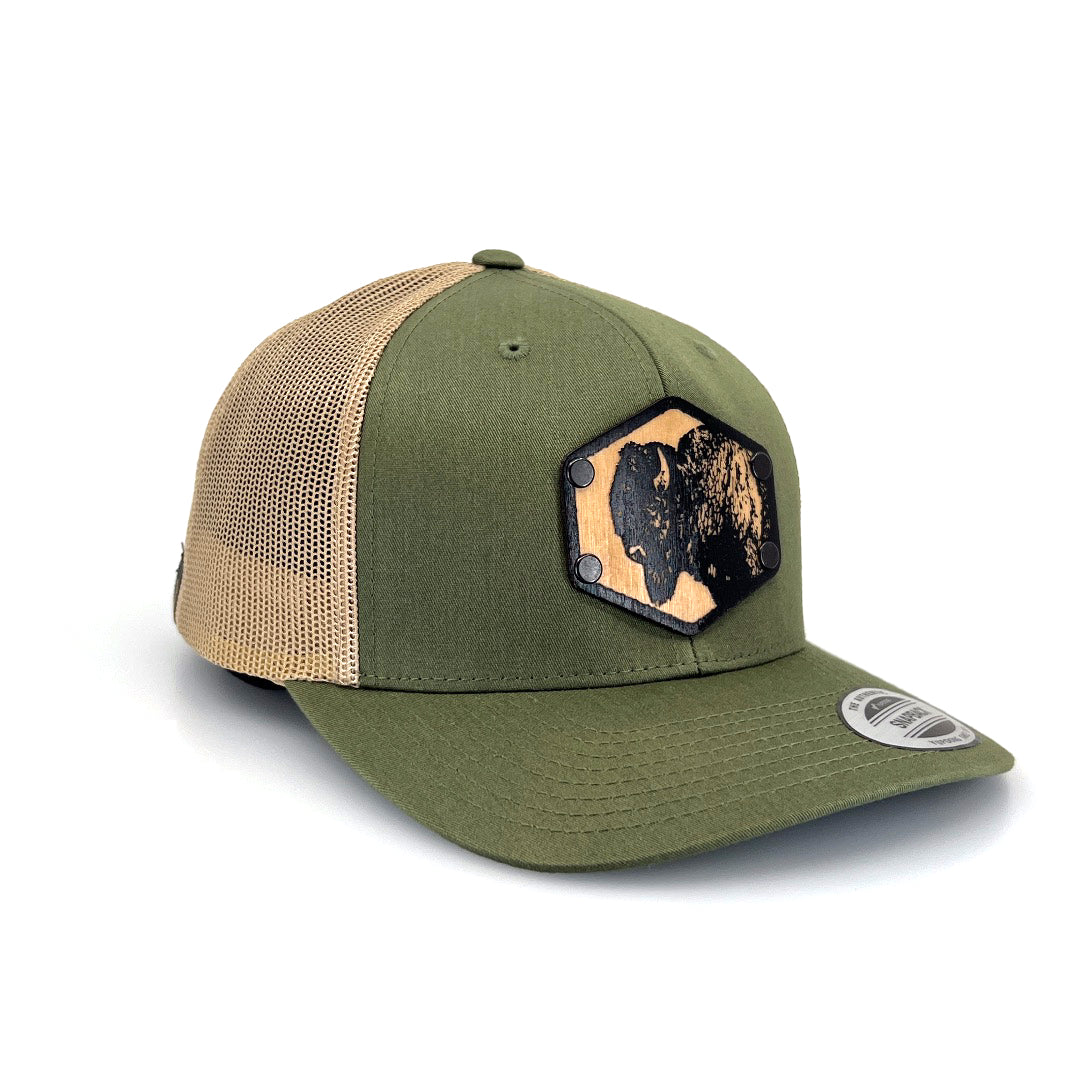 NEW ERA STATE PATCH TRUCKER, Military green Men's Hat