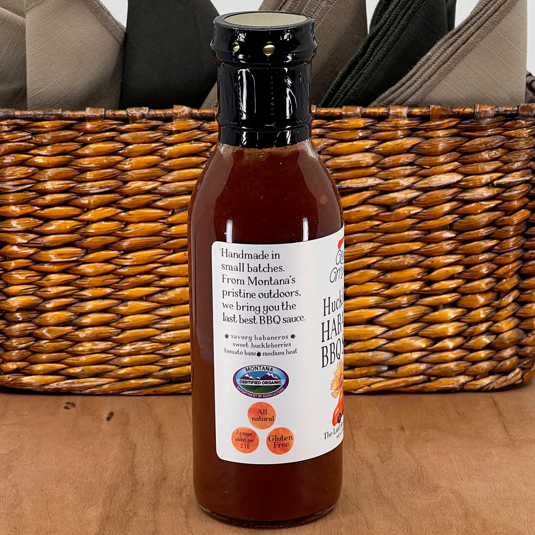 Key to the Moutnain's Montana Made Huckleberry Habanero BBQ Sauce. Handmade in small batches.